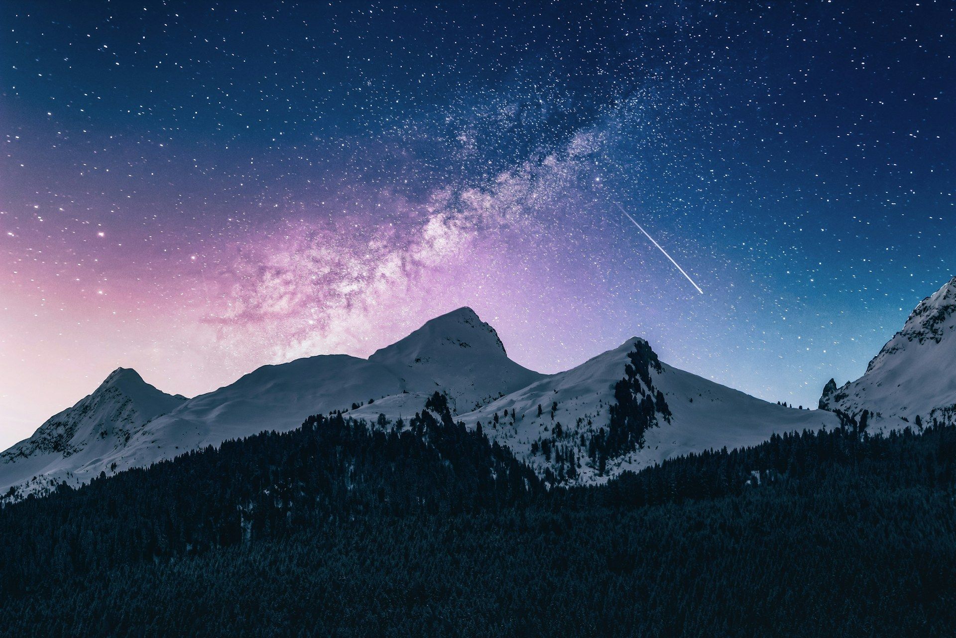 Mountains under infinite stars